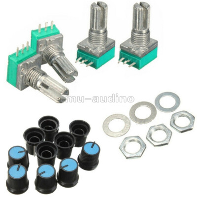 10PCS 6mm Knob Shaft Single Linear B 10K ohm Rotary Potentiometer 3Pin