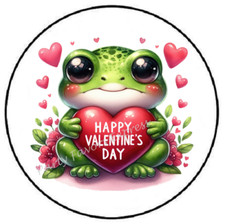 HAPPY VALENTINES DAY FROG ENVELOPE SEALS LABELS STICKERS PARTY FAVORS