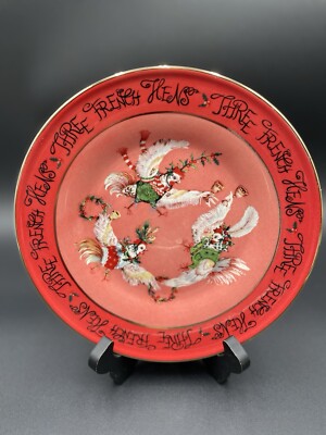 Anthropologie revives iconic 12 Days of Christmas Dinnerware  Anthropologie Taychamaythakool 12 Days Christmas Dessert  Plate  French Hens display picture 1