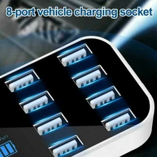 8 Port Multi USB Car Charger Desktop Charging Station HUB For Tablet Smart Phone