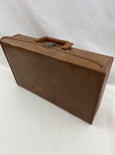 Vintage Service Mfg Co Cassette Brown Carry Case Tape Storage Holds 24 Tapes