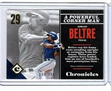 2017 PANINI CHRONICLES GOLD #25 ADRIAN BELTRE 190/999