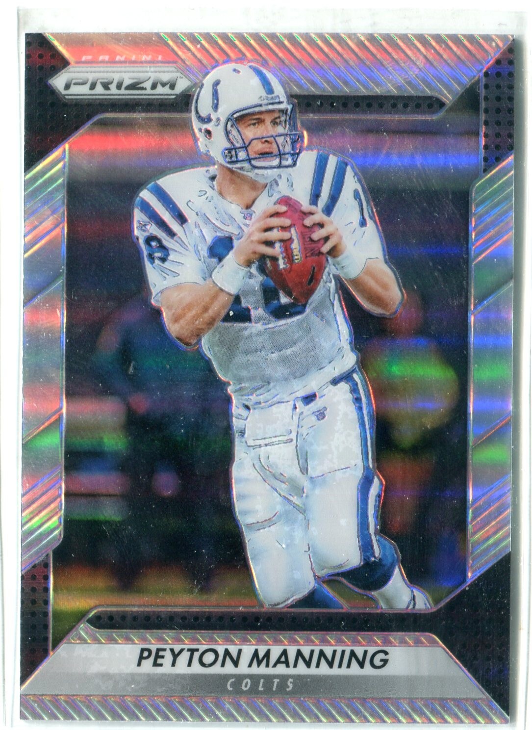 2016 Panini Prizm Peyton Manning SILVER PRIZM REFRACTOR #125 HOF COLTS