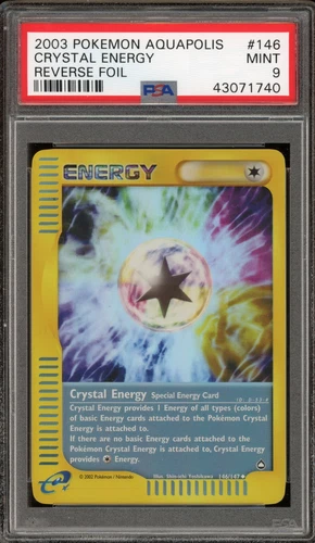 Pokemon Crystal Energy Aquapolis Reverse Holo #146 PSA 9 Mint