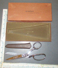 Vintage Gingher G-8 Knife Edge Chrome Dressmaker Shears Scissors Original Box