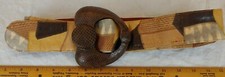 Vintage 1970s 80s Patchwork Snakeskin Belt Adjustable Up To 36" S-L