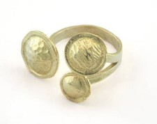 Ring Flowers Adjustable Ring Raw brass 18mm 8US inner size 3288