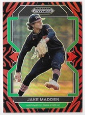 Jake Madden 2022 Panini Prizm Draft Picks Tiger Stripes #118 /99 Rookie Numbered