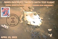 2022 Mars 'Ingenuity' Helicopter Twenty-Sixth Flight Pasadena 19 April PC