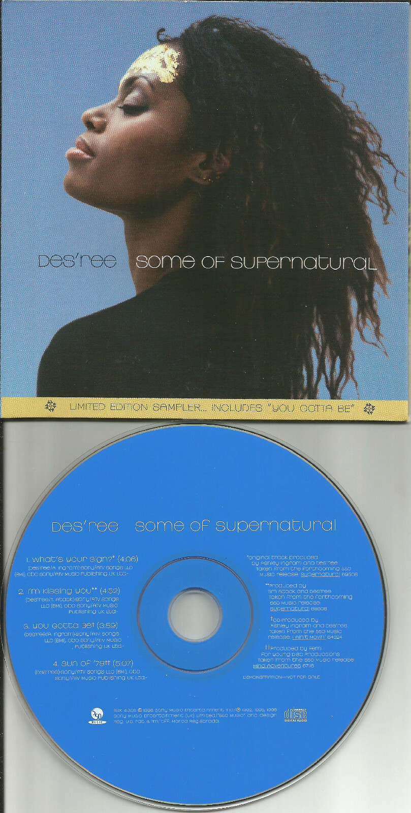 DES’REE Rare Card Sleeve CAREER SAMPLER 1998 USA LIMITED PROMO CD single desree