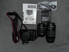 Canon EOS Rebel T6 Camera EF-S 18-55mm 75-300 Lenses Battery Charger