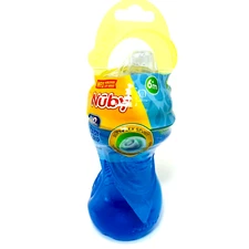 Nuby No Spill Easy Grip Soft Flex Spout Toddler Cup - Blue - New
