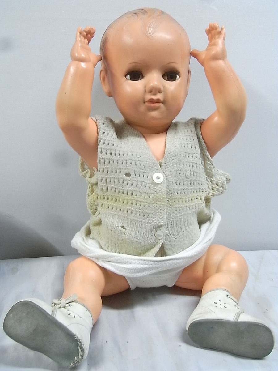 ANCIEN POUPON BAIGNEUR Petit Colin Tête D'aigle Celluloïd N° 55 EUR