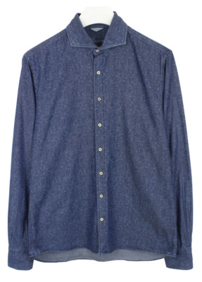 Stenstroms Slim Line Shirt Herren Groß Paisley Muster Haifischkragen Knopf