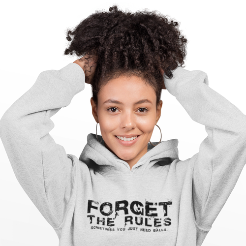 Forget The Rules Sometimes You Just Need Balls Hoodie Defy Conspiracy Kapuzenpullover UK - Bild 6 von 13
