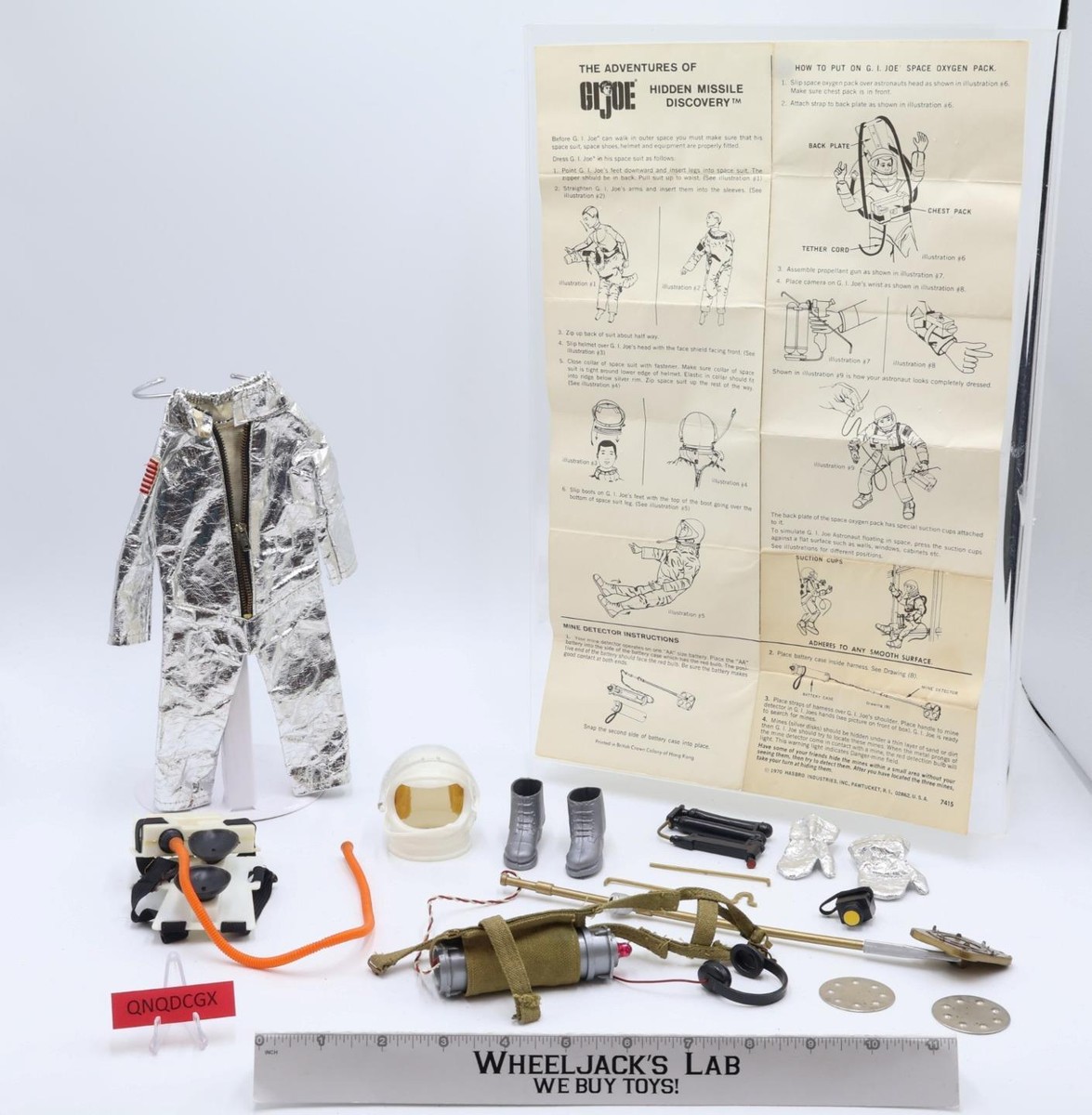 当時物！ハスブロGiジョーアドベンチャーチーム宇宙飛行士 Astronaut Hidden Missile Discovery G.I. Joe Hasbro 1970 Vintage 12