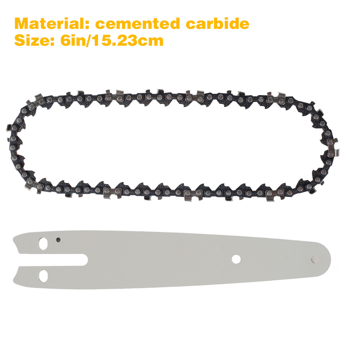 6" 6 Inch Mini Chain Saw Chain W/Heavy Duty Chainsaw Chain Guide Bar
