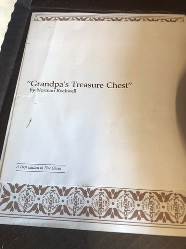 Plato Coleccionista Grandpa's Treasure Chest Knowles de Norman Rockwell 1ª Edición - Imagen 5 de 7