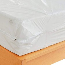 Waterproof Zippered Plastic Mattress Protector Encasement Bed Cover, King Size