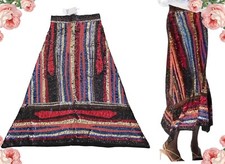 ZARA Limited Edition A Line Multicolored Stripped Sequin Knit Skirt, Size S