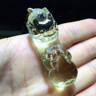 28.14g 51.5*18.5*18.5mm Natural citrine quartz crystal Pendant Reiki Heal