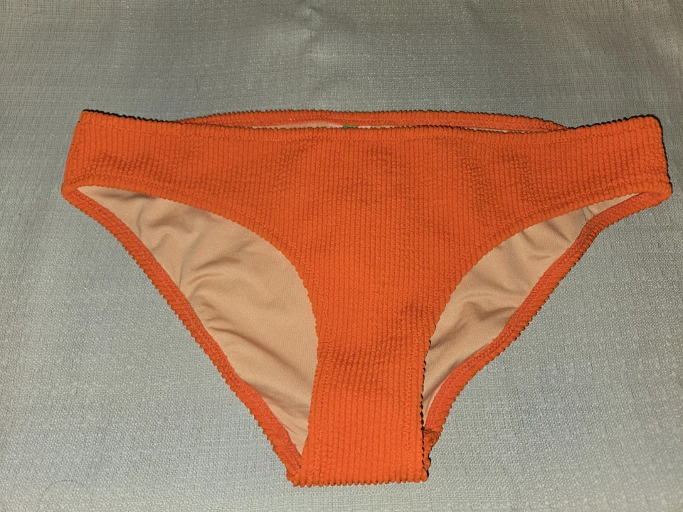 J Crew Bikini Bottom Womens Orange Size M  Textured Hipster Bottoms — 第 2/4 张图片