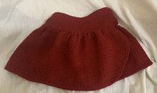 Brooks Brothers Girls Red A-Line Pleated Tweed Lined Zip Short Skirt 4