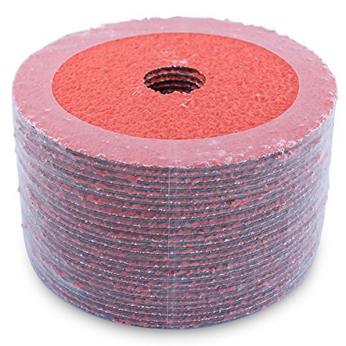 Surf-Pro 5" X 7/8" Resin Fiber Sanding Discs Ceramic Zirconia 80 Grit
