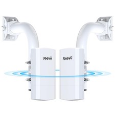 Wireless Bridge with 2 Bracket,2.4G Point to Point Outdoor WiFi Bridge with 3...
