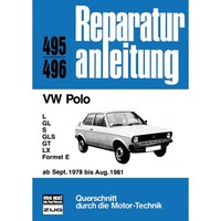 Vw Polo L/Gl/S/Gls/Gt/Lx/Formel E Bj. Sept. 1978 - Aug. 1981 Reparaturanleitung
