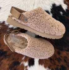 Ugg Sherpa Plush Lanah Clogs Mules Ankle Strap 7 120