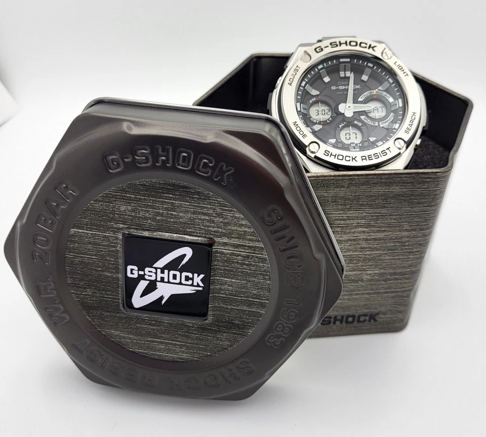 G-Shock GSTS110-1A G-Steel Analog-Digital Dial Dive Black Strap Solar Watch - Image 2 of 4