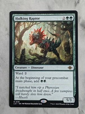 Hulking Raptor | MTG LCI | Green Dinosaur Ramp Ward | Rare EDH | New NM