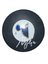 Adam Cracknell #79 St. Louis Blues Signed Hockey Puck w/Ultra Pro Display Auto