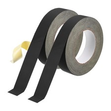 2Pcs Acetate Roll Cloth Adhesive Tape, 1.2in x 98ft Black Electrical Tape
