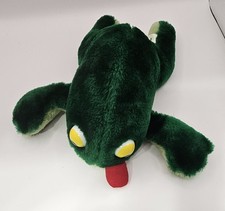 Vintage 1977 Fleegle Frog Russ Berrie Co. Plush 9  Green Frog Korea Made 70  s