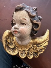 Engelskopf, Putte geschnitzt aus Holz alt