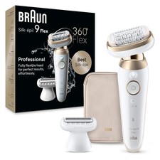 Epilator Braun Silk pil 9 Flex 360 Wet Dry Shaver Head Tinted Gold SES9-041 Comb