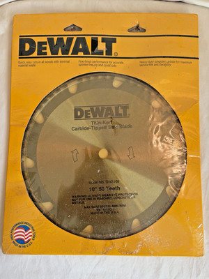 Rare DeWalt DW3105 10'' 50 Teeth Thin Kerf Tungsten Carbide-Tipped Saw Blade