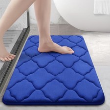 Memory Foam Bath Mat Rug 24x16, Ultra Soft and Absorbent 24" x 16" Royal Blue