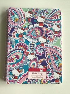 NEW Hello Kitty X Vera Bradley Paisley Spiral Notebook Writing Pad Anime HTF