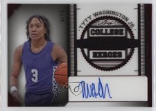 2024 Leaf Metal Sports Heroes Purple Acetate 3/15 TyTy Washington Jr Auto v9t