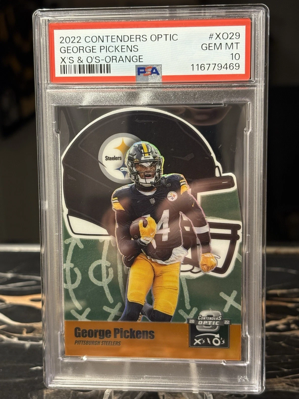 George Pickens Panini Contenders Optic X's & O's #XO29 Orange