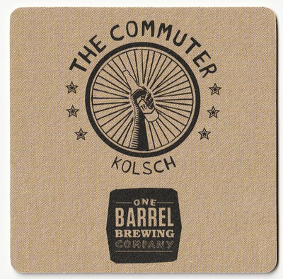 One Barrel Brewing Co  Beer Coaster  Madison, Egg Harbor WI