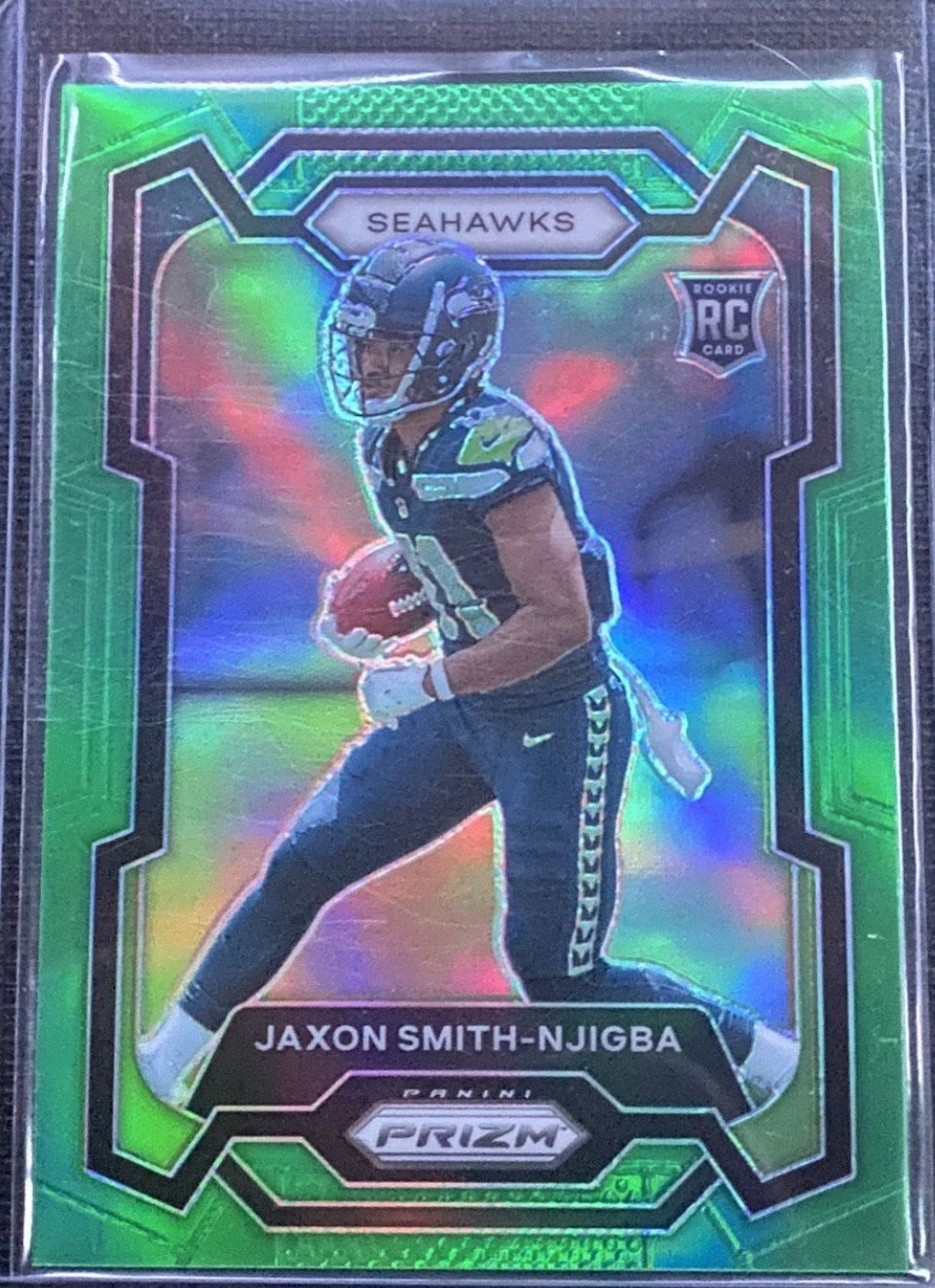 2023 Panini Prizm - Rookies Jaxon Smith-Njigba #390 Green Prizm (RC)