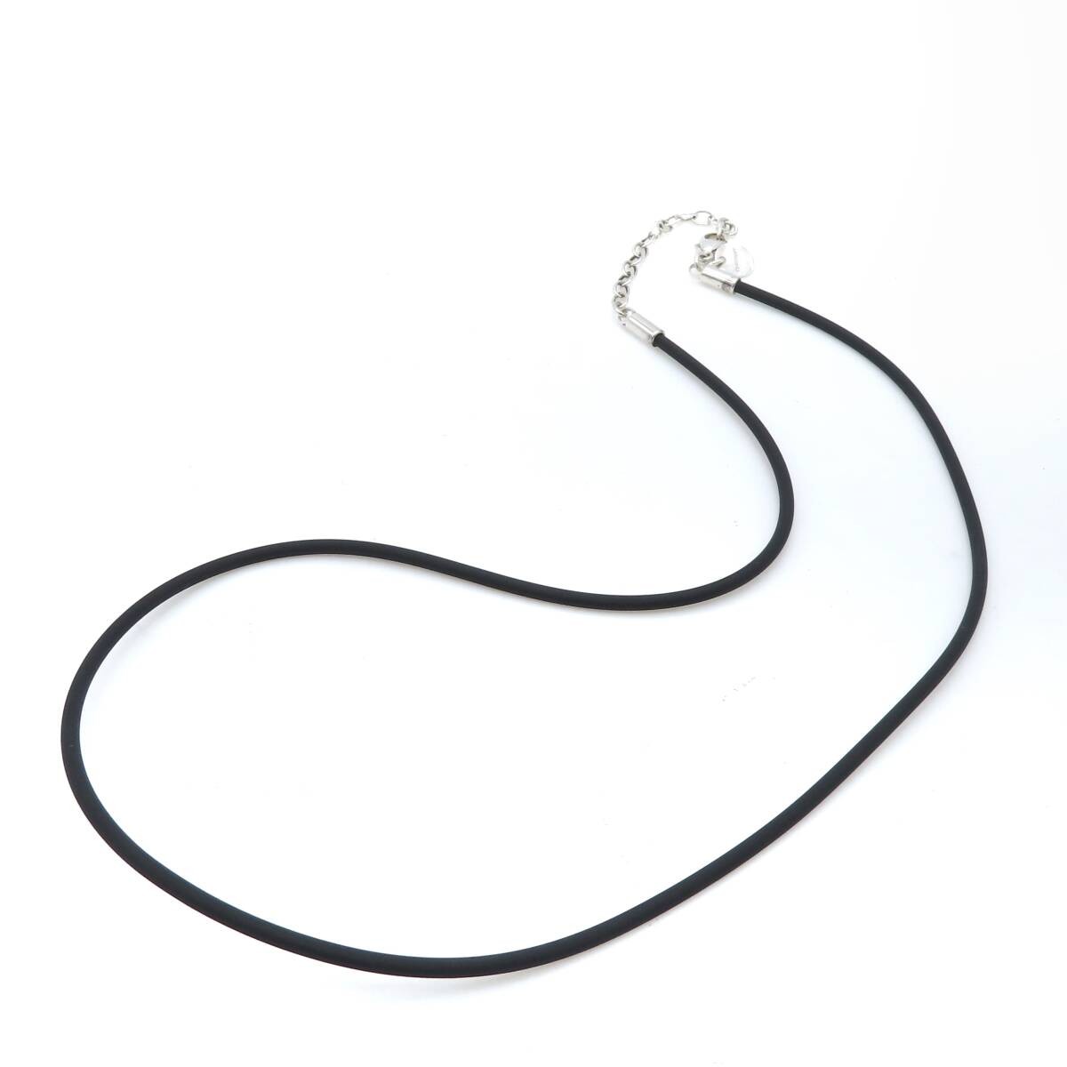 Extremely Rare Tiffany Co. Black Rubber Silver Necklace