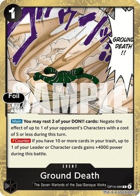 Ground Death [OP14 - OP14-096] - LP [Foil] TCG One Piece