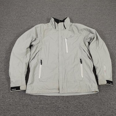 RS Taichi Jacket Mens Large Gray Check Motorcycle Full Zip Lined CPS Riding