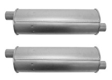 2 6 Round Universal Muffler 24 Oal 2.00id 2.00id Offset Offset