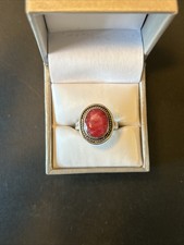 Vintage Sterling silver Natural Ruby Ring Size 6.5 - 4.55 Grams